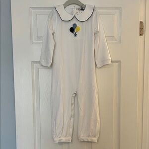 NWT White Balloon Embroidered 3T Romper